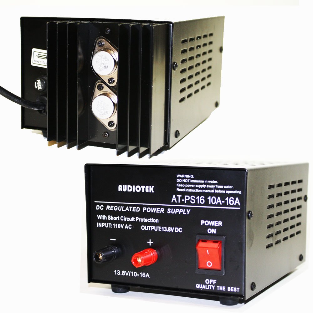 Amazon.com: Audiotek - Output 16A Amp Mobile 13.8 Volt DC